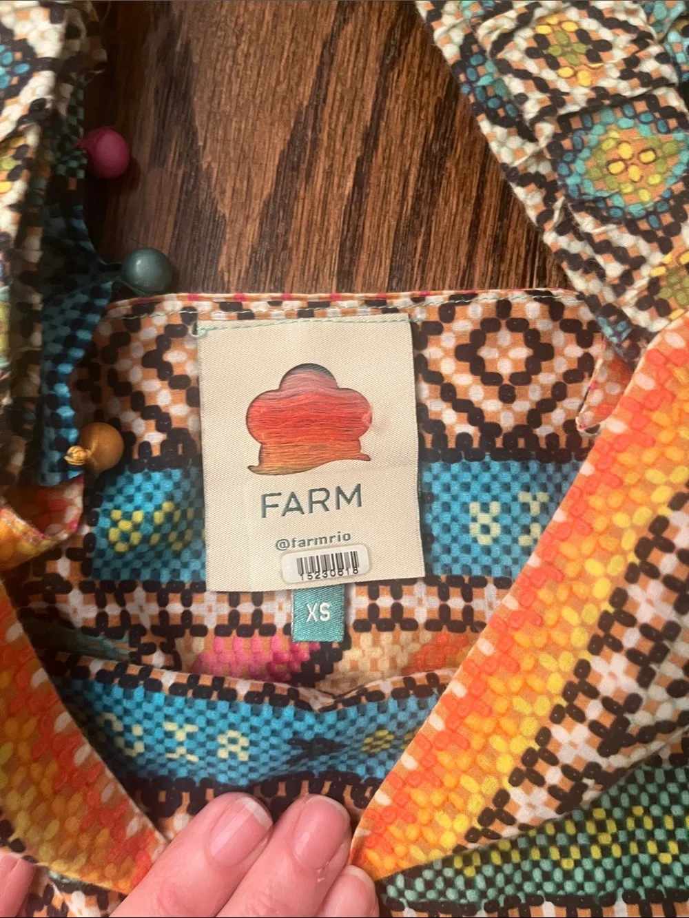 FARM Rio Banana Scarves Printed Midi Dress - Picture 6 of 9